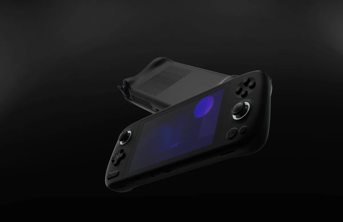Ayaneo Air 1S - Front view displaying ultra-vibrant 5.5-inch AMOLED screen and ultra-compact form factor